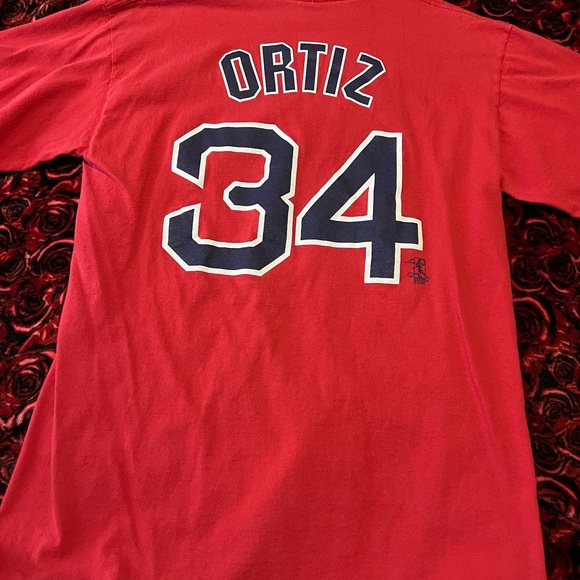 Men’s Majestic Red Sox 34 Ortiz Tee Shirt Size Large - Picture 5 of 6